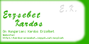 erzsebet kardos business card